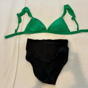 J Crew Bikini - Green & Black - NWOT